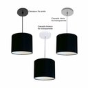 Ver imagem 3 de Luminária Pendente Vivare Free Lux Md-4107 Cúpula em Tecido 25x20cm Lustres Vivare Preta Canopla Cin