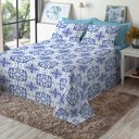 Ver imagem 2 de Jogo de Cama Casal King Algodão 130 Fios 4 Peças Estampado