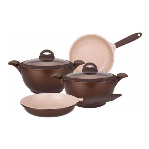 Jogo de Panelas Antiaderente Ceramica Cooktop Fogão Indução Kit 8