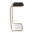 Ver imagem 5 de Mesa Lateral Tampo Multiuso Para Sofá Base Dourado - D’Rossi - Preto