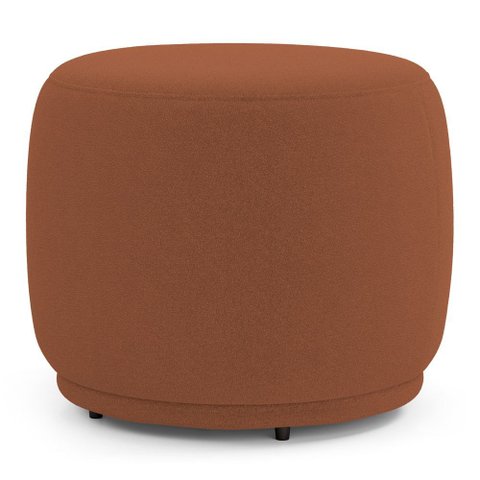 Puff Decorativo Orgânico Living Molly Redondo Bouclê Terracota - Abmaza