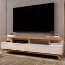 Ver imagem 2 de Rack Vivare Wood 1,80m Off White e Nature para TV até 75 Polegadas com Nichos