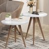 Conjunto Mesa Lateral e Apoio Pés Palito Star - Jm3 Móveis:freijó - 5