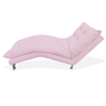 Chaise Divã Espreguiçadeira Estofada Salão de Beleza Diva Corano Rosa Bebe - DL Decor - 2