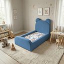 Ver imagem 1 de Cama Montessoriana para Criança Menino Confortável Soft Azul