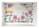 Ver imagem 1 de Papel de parede infantil para quarto de bebê menina floral M² PP119