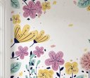 Ver imagem 2 de Papel de parede infantil para quarto de bebê menina floral M² PP119
