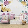 Papel de parede infantil para quarto de bebê menina floral M² PP119 - 3