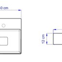 Ver imagem 3 de Cuba de Apoio Quadrada 40x40cm com Mesa em Cerâmica Ica2900 Icasa