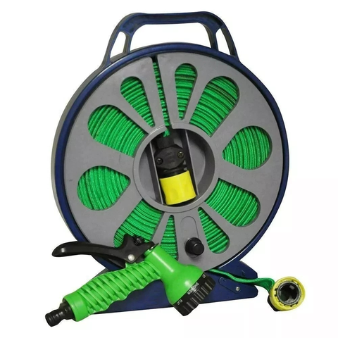 Mangueira com Carretel Externo 15 Metros com 7 Níveis de Água Bomvink