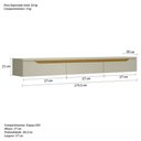 Ver imagem 6 de Rack Suspenso Uno p/ Tvs até 65 Polegadas 180cm 3 Portas Off White/Cedro - Olivar Móveis