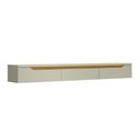 Ver imagem 2 de Rack Suspenso Uno p/ Tvs até 65 Polegadas 180cm 3 Portas Off White/Cedro - Olivar Móveis