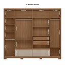 Ver imagem 7 de Guarda-Roupa Casal 6 Portas 4 Gavetas com Espelho Denver Carvalho e Fendi