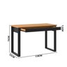 Mesa para Escritório Estilo Industrial 1,18m 1 Gaveta F24 Pradel Móveis - Freijó/preto Fosco - 4