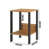 Mesinha Lateral 40cm Estilo Industrial F14 Pradel Móveis-freijó/preto Fosco - 4