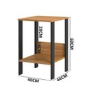 Ver imagem 5 de Mesinha Lateral 40cm Estilo Industrial F14 Pradel Móveis-freijó/preto Fosco