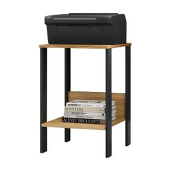 Mesinha Lateral 40cm Estilo Industrial F14 Pradel Móveis-freijó/preto Fosco - 3