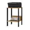 Mesinha Lateral 40cm Estilo Industrial F14 Pradel Móveis-freijó/preto Fosco - 3