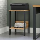 Ver imagem 1 de Mesinha Lateral 40cm Estilo Industrial F14 Pradel Móveis-freijó/preto Fosco