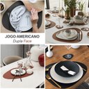 Ver imagem 2 de Jogo Americano Organico Preto Marrom Buffet Dupla Face 50un