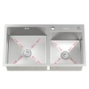 Ver imagem 4 de Cuba Gourmet para Cozinha Nápoles Dupla Aço Inox 304 Goldenx