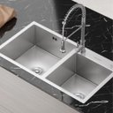 Ver imagem 1 de Cuba Gourmet para Cozinha Nápoles Dupla Aço Inox 304 Goldenx