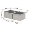 Cuba Gourmet para Cozinha Nápoles Dupla Aço Inox 304 Goldenx - 3