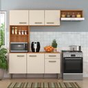 Ver imagem 3 de Cozinha Emilly 220cm 6 Portas 1 Gaveta Cinamomo/Off White