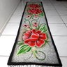 Tapete Passadeira Grande 3Mt Pintado À Mão Flor Vermelha 04 - 1