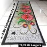 Tapete Passadeira Grande 3Mt Pintado À Mão Flor Vermelha 06 - 2