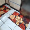 Kit Tapete Pra Cozinha 3 Peças Sublimado Flor Vermelha/Dourado - 4