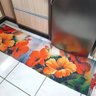 Jogo Tapete Pra Cozinha 3 Peças Tear Sublimado Flor Hibisco - 3