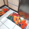 Jogo Tapete Pra Cozinha 3 Peças Tear Sublimado Flor Hibisco - 4