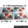 Tapete Cozinha 3 Peças Tear Elétrico Sublimado Flor Vermelha - 2
