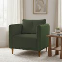 Ver imagem 1 de Poltrona Decorativa Aviv para Sala Escritório Recepção Luxo Linho Premium Easy Clean Corino Premium