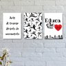 Kit com 3 Placas Decorativas Educação Física - 1