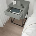 Ver imagem 3 de Mesa de Cabeceira Industrial Pé de Aço 1 Gaveta Corrediça Telescópica 1 Nicho - Lh Móveis