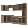 Cozinha 4Módulos 8Portas 4Gavetas Amortecimento Pistão e Dobradiças Campanele Kitchen Castanho/ - 3