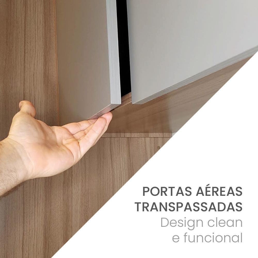 Cozinha 4Módulos 8Portas 4Gavetas Amortecimento Pistão e Dobradiças Campanele Kitchen Castanho/ - 8