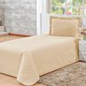 Cobre Leito Colcha Solteiro 3 Peças Matelassê UltrassônicoPedro Liso Avelã - 1