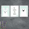3 Quadros Decorativos Be Happy My Baby - 1