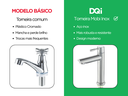 Ver imagem 3 de Torneira de Bancada em Aço Inox Escovado para Lavabo Banheiro 1/4 de Volta