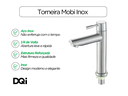 Ver imagem 5 de Torneira de Bancada em Aço Inox Escovado para Lavabo Banheiro 1/4 de Volta