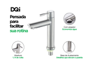 Ver imagem 4 de Torneira de Bancada em Aço Inox Escovado para Lavabo Banheiro 1/4 de Volta