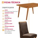 Ver imagem 7 de Mesa de Jantar Copper 120cm Tampo MDF Laminado Canto Copo com 4 Cadeiras Yasmin