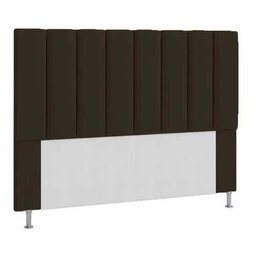 Cabeceira Estofada Carla 100CM Solteiro Suede Marrom - D A DECOR - 1