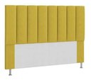 Ver imagem 1 de Cabeceira Estofada Carla 140CM Casal Suede Amarelo - D A DECOR