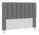 Ver imagem 1 de Cabeceira Estofada Carla 140cm Casal Suede Cinza - D A Decor