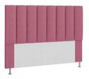 Ver imagem 1 de Cabeceira Estofada Carla 140CM Casal Suede Rosa - D A DECOR