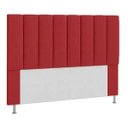 Ver imagem 1 de Cabeceira Estofada Carla 140CM Casal Suede Vermelho - D A DECOR